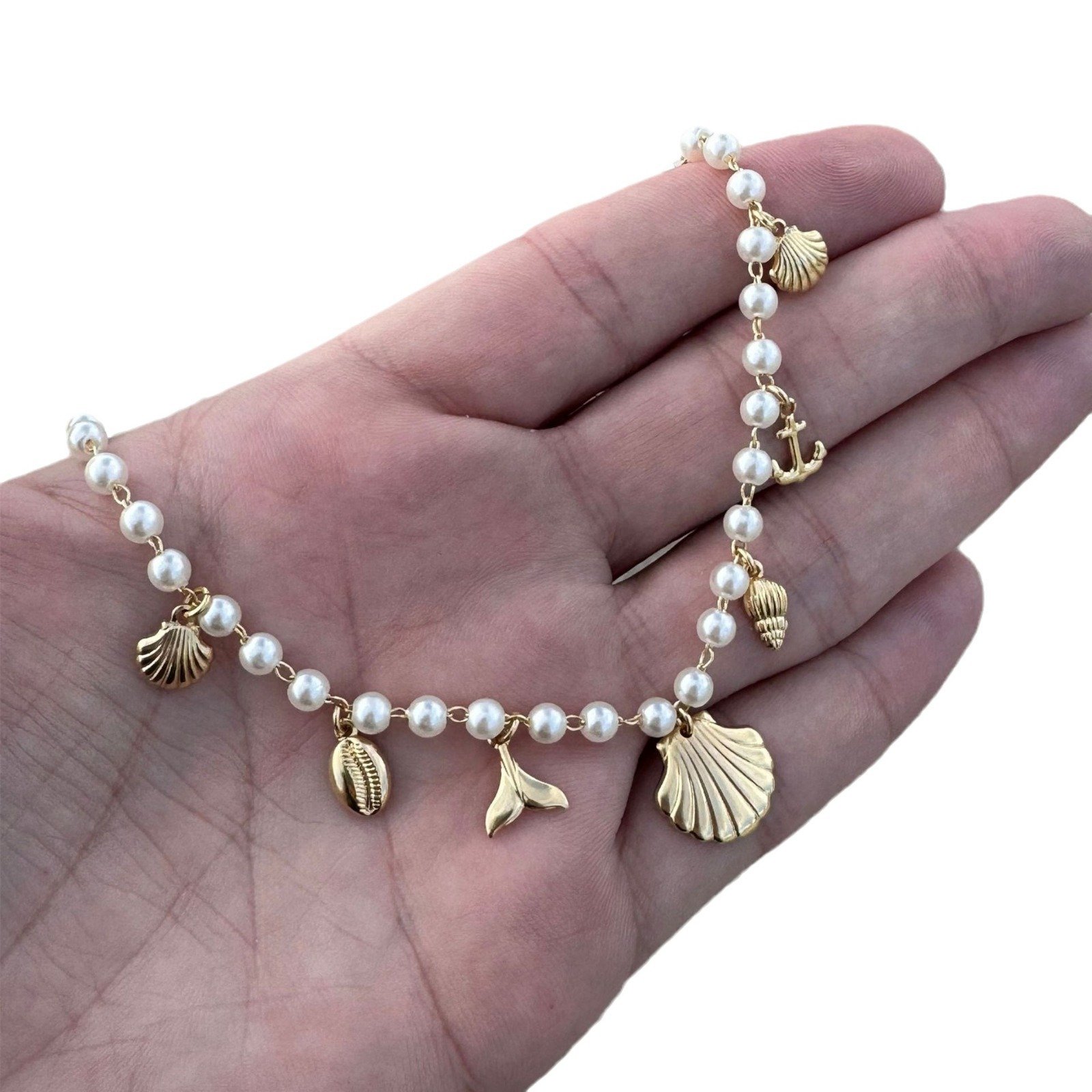 Customized DIY Fashion Stainless Steel Small Pendant Jewelry Trendy Shell Conch Ship Anchor Pendant Necklace
