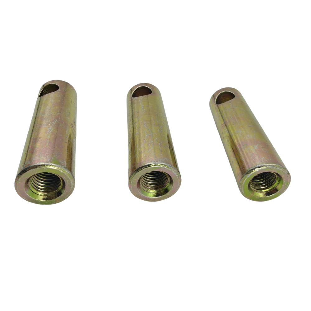 High Strength Zinc-Plated Solid Steel Bar Nuts Lifting Inserts Sockets For Precast Construction Thread Anchor System For Mining