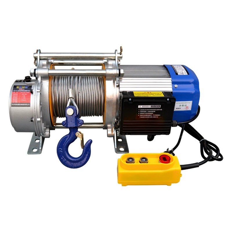Low Noise KCD Aluminum Shell 110v 220v 380v 440v Volts 500kg 1500kg 1.5 2.5 3 Ton Wire Rope Mini Lift Hoist Electric Winch