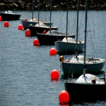 Customized 24'' Inches Diameter 600mm Marine Ball Boat Mooring Buoy Pull Rings Anchor Marker Buoy Surface Warning Marker Buoy