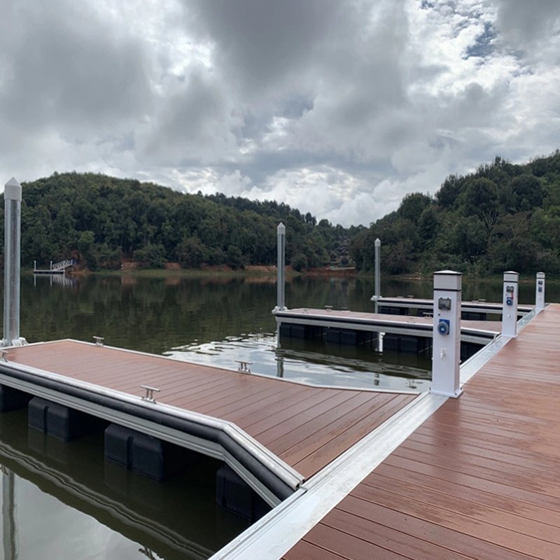 Customized Aluminium Frame Pontoon Dock Marina Floating Jetty Platform Hot Sale