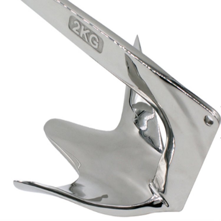 High Mirror Polish New 50kg Bruce Claw Force Anchor For Boats Stainless Steel 316 Bruce Anchor