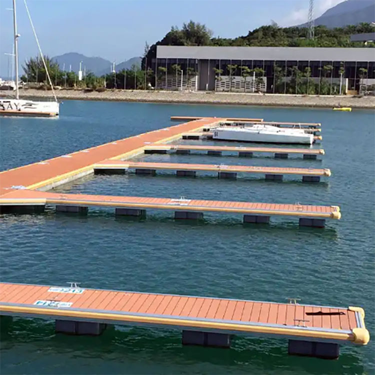 Seaplane Wharf Pontoon Bridge Aluminum Frame Floating Dock for Marine Yachts Walkway Ramps