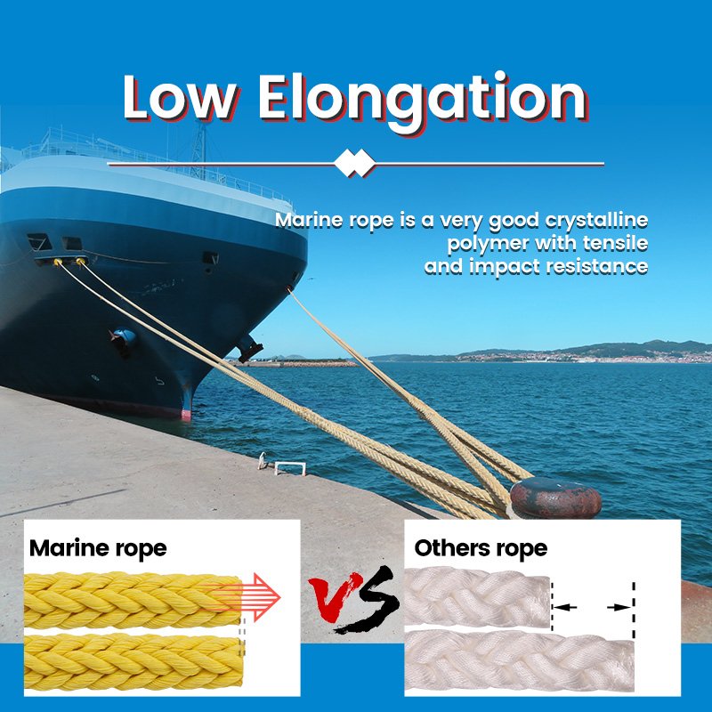 Pp/pe/nylon/polyester/uhmwpe Sail Shipping Mooring Rope Marine