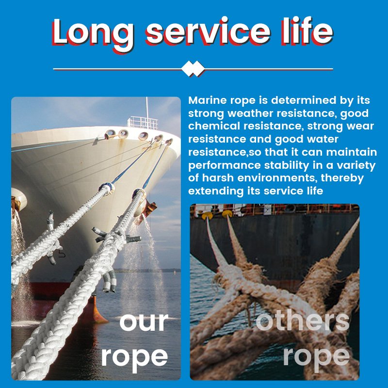 Pp/pe/nylon/polyester/uhmwpe Sail Shipping Mooring Rope Marine