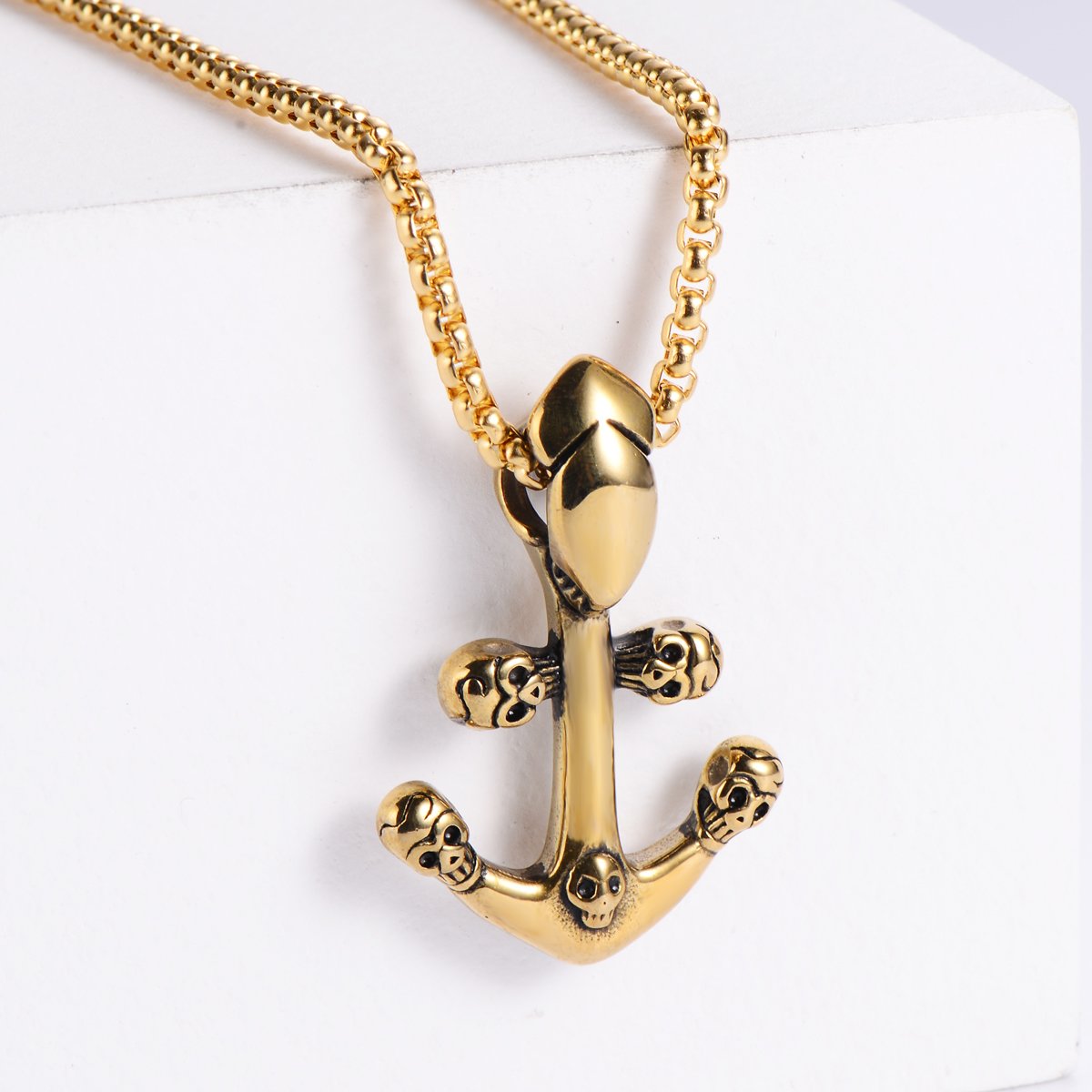 Skull Pendant Jewelry Anchor Sailing Boat Hook Pirate Jewelry 316L Stainless Steel Pendant