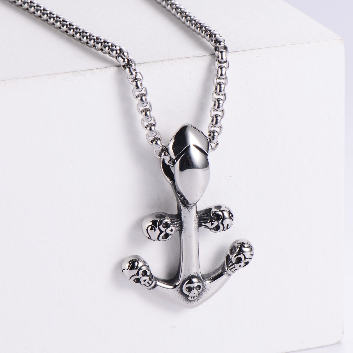 Skull Pendant Jewelry Anchor Sailing Boat Hook Pirate Jewelry 316L Stainless Steel Pendant