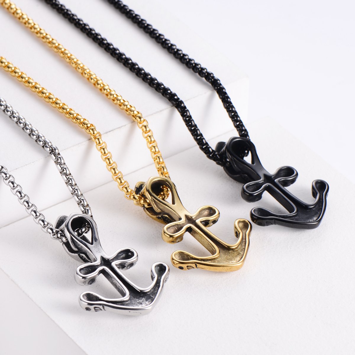 Skull Pendant Jewelry Anchor Sailing Boat Hook Pirate Jewelry 316L Stainless Steel Pendant