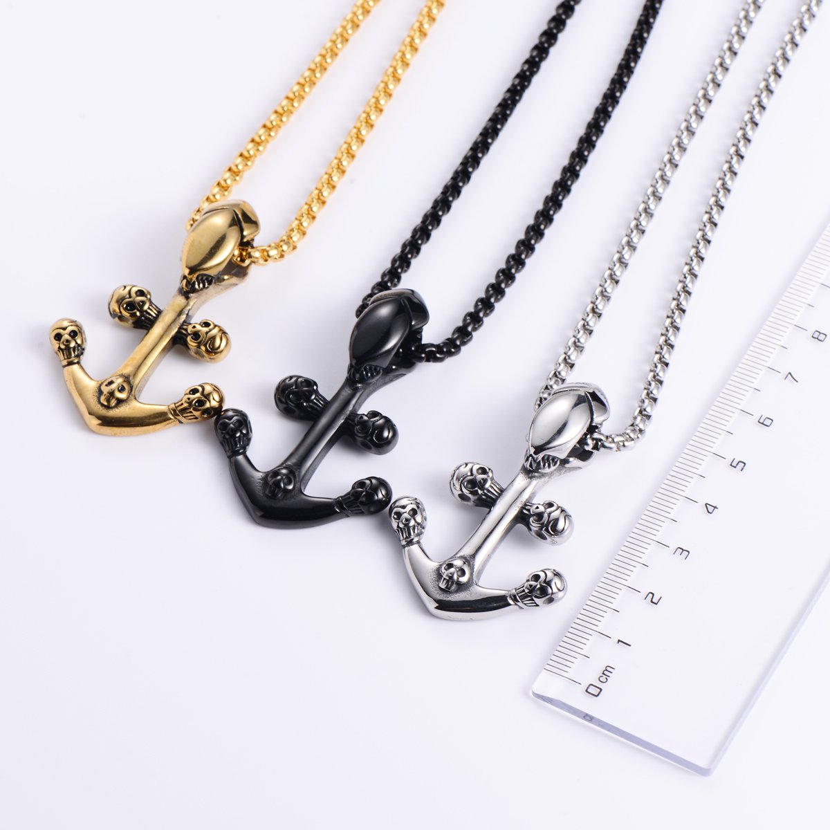 Skull Pendant Jewelry Anchor Sailing Boat Hook Pirate Jewelry 316L Stainless Steel Pendant