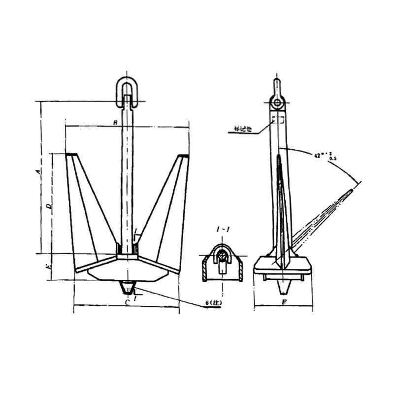 Durable Marine Anchor: N-Type Poole, Cast Steel Construction