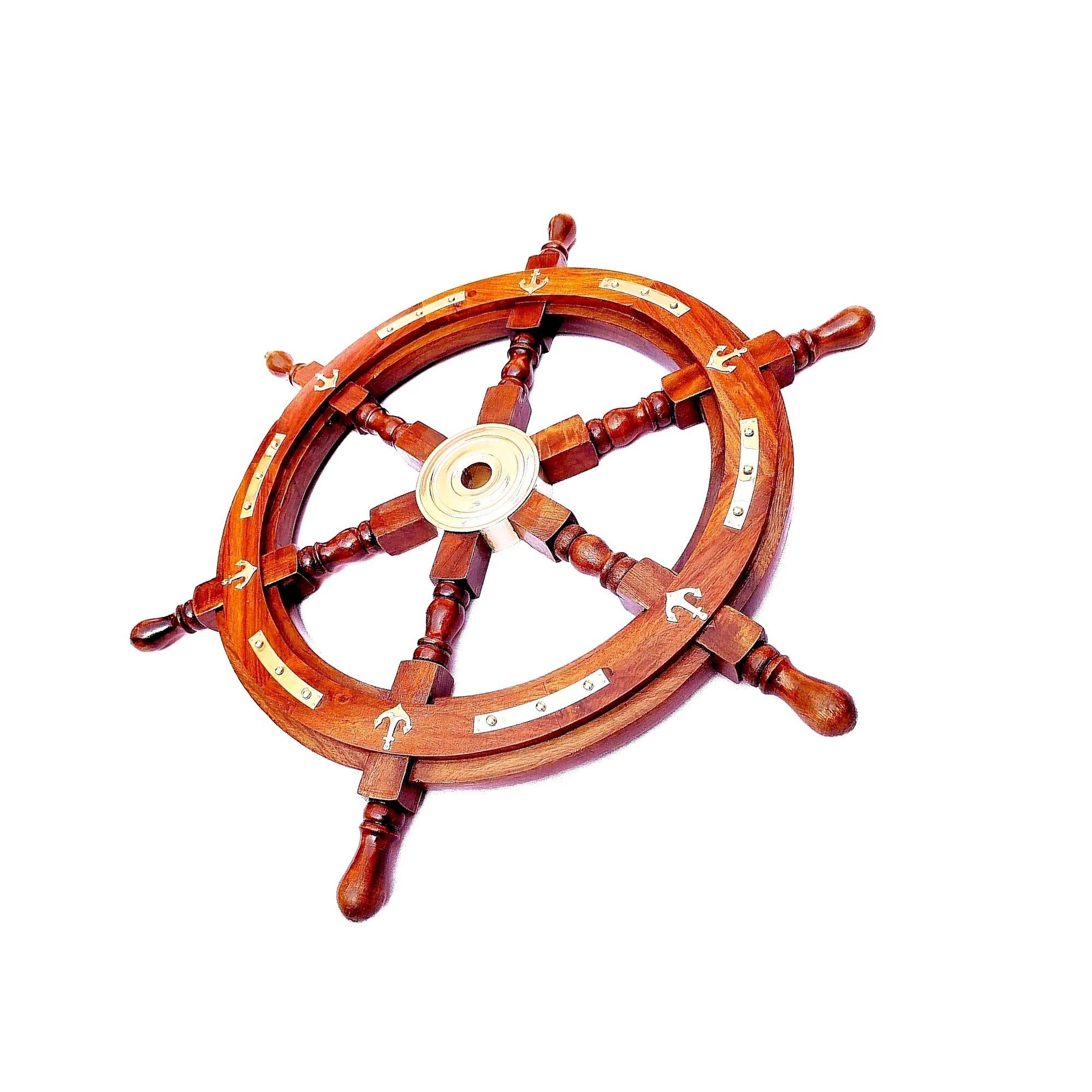 Latest Trend Nautical Beach Wooden Sign Boat Wheel Hoods Anchor Hanging Decoration Wooden Sign
