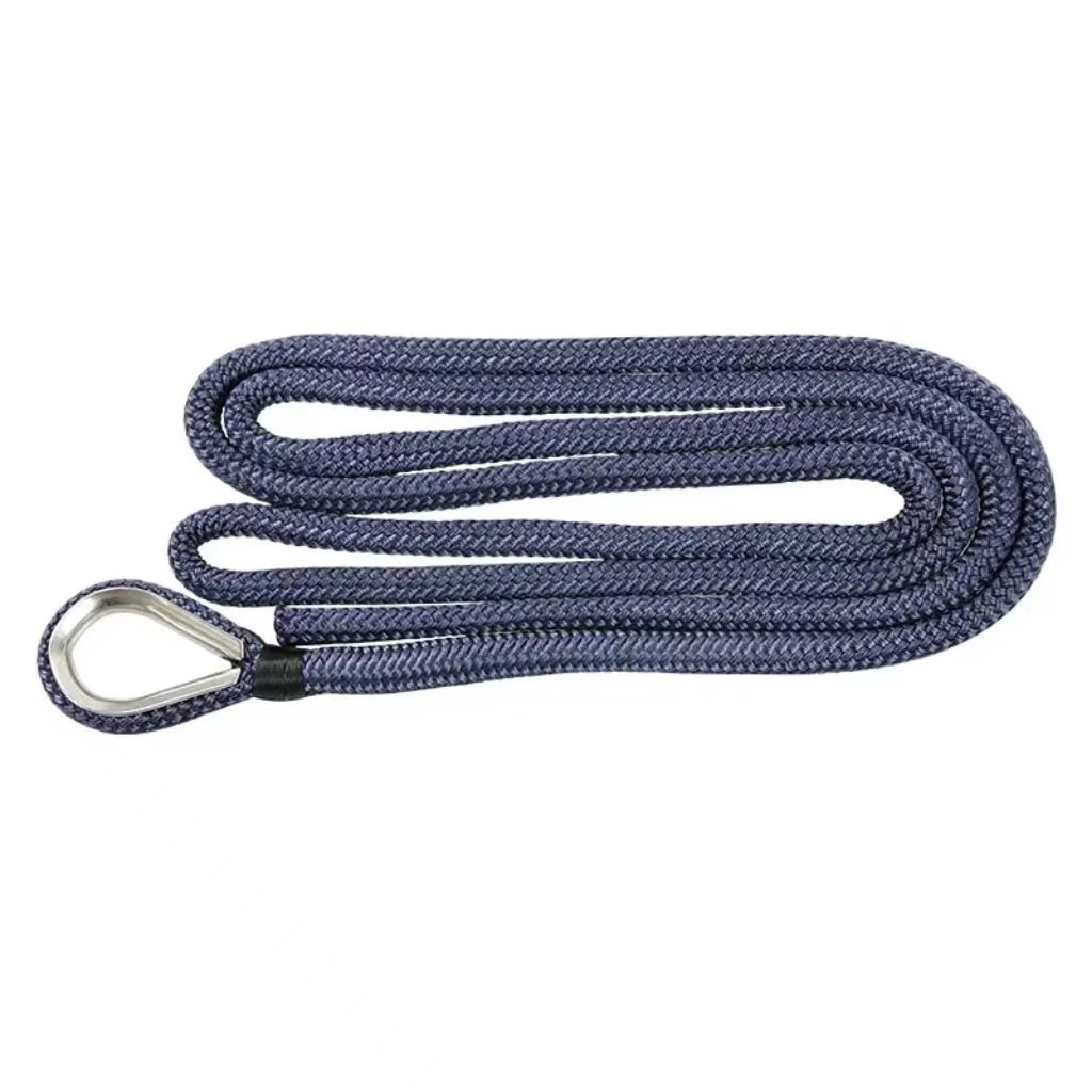 High Quality Strong Braided Marine Boat Rope with Metal Anchor Mooring Rope