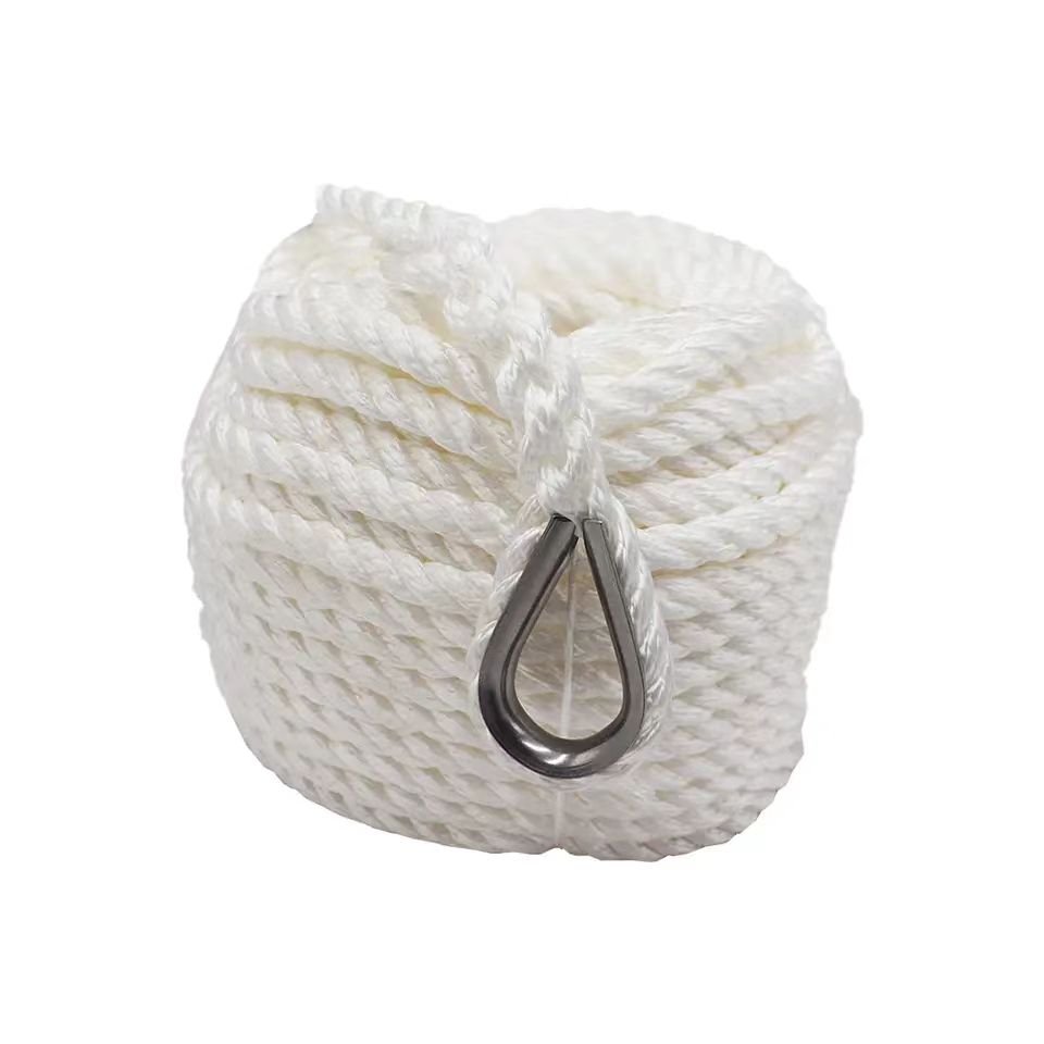 High Quality Strong Braided Marine Boat Rope with Metal Anchor Mooring Rope
