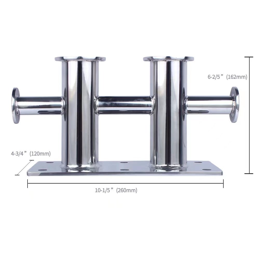 Factory Directly Supplies 316 Stainless Steel High Polished Horn Bollards for Ship Boat Accessory Parts Marine Hardware >= 1 Pie