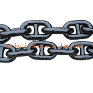 CCS ABS BV LR GL DNV KR NK RINA Grade 3 Steel Anchor Chain for Marine Vessels and Boats New Black Painted Ring Design