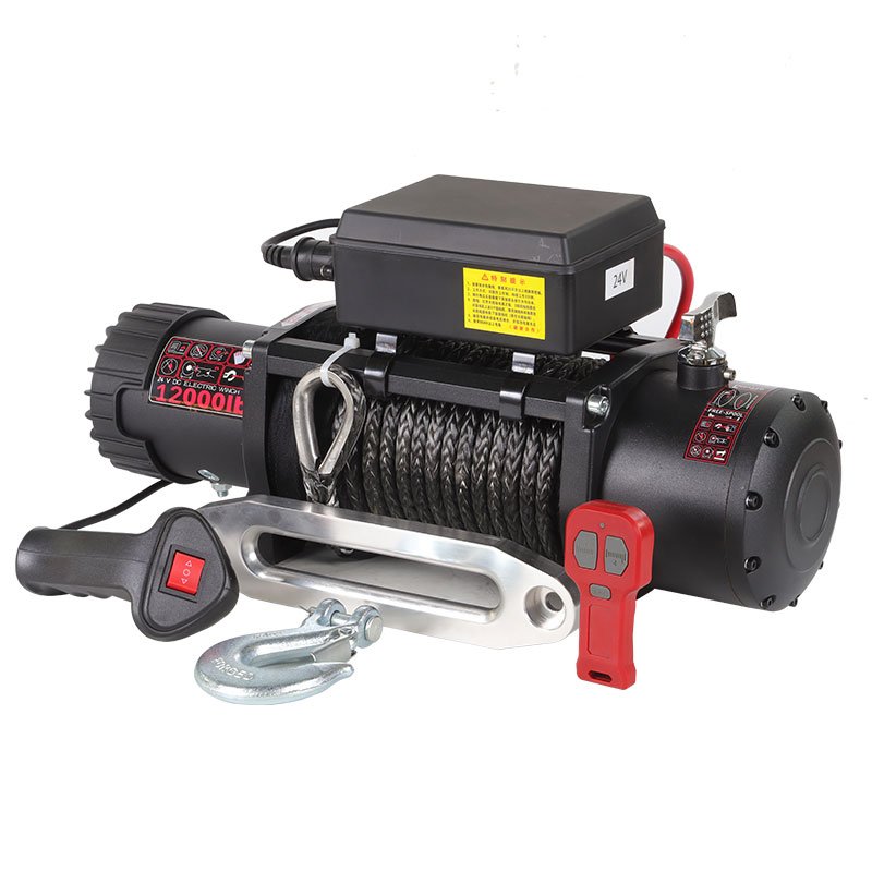 Popular 12000lbs Electric Lifting Winch Heavy Duty Manual Boat Anchor Winch With Nylon Rope for Boating & Auto Pulling