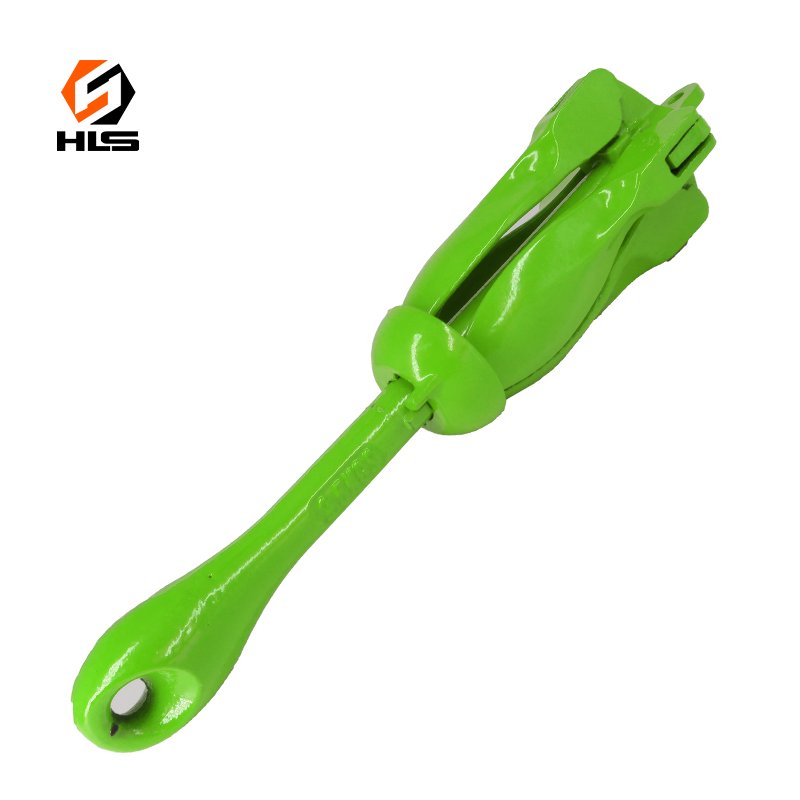 1.5Kg Carbon Steel Boat Folding Casting Malleable Marine Rope Red Painted Marine Folding Anchor