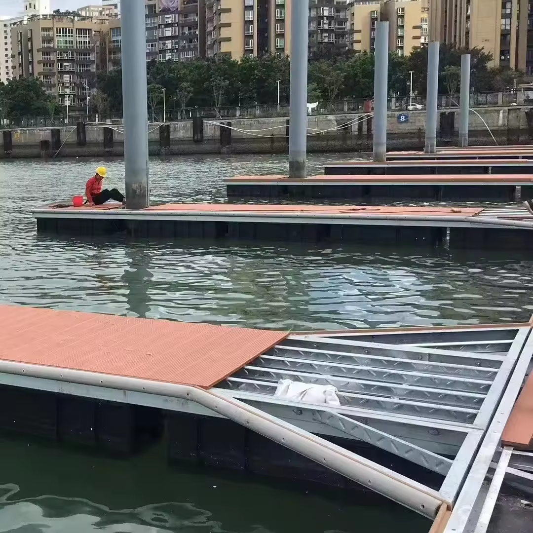 Pontoons Floating Platforms Floating Wharf Dock Bridge with Aluminium Frame Durable