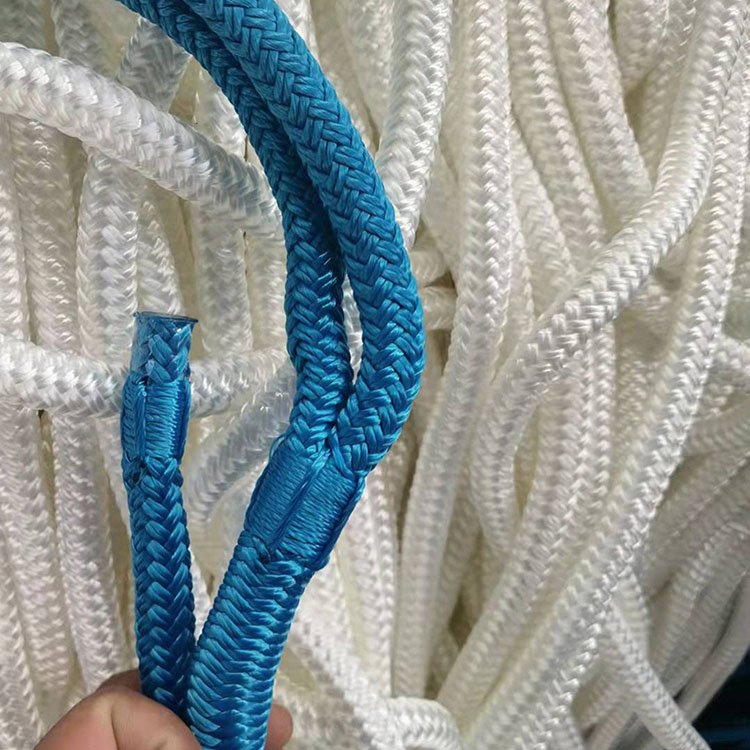 China Supplier 3/8inch Marine Rope 15ft Nylon Double Braided Dock Line for Boat Mooring and Sailing