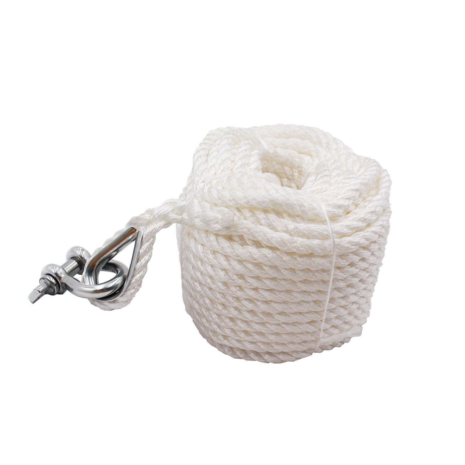 SHENGHUI Three-Strand Braided Nylon Anchor Rope/Line with Thimble Boat Rode