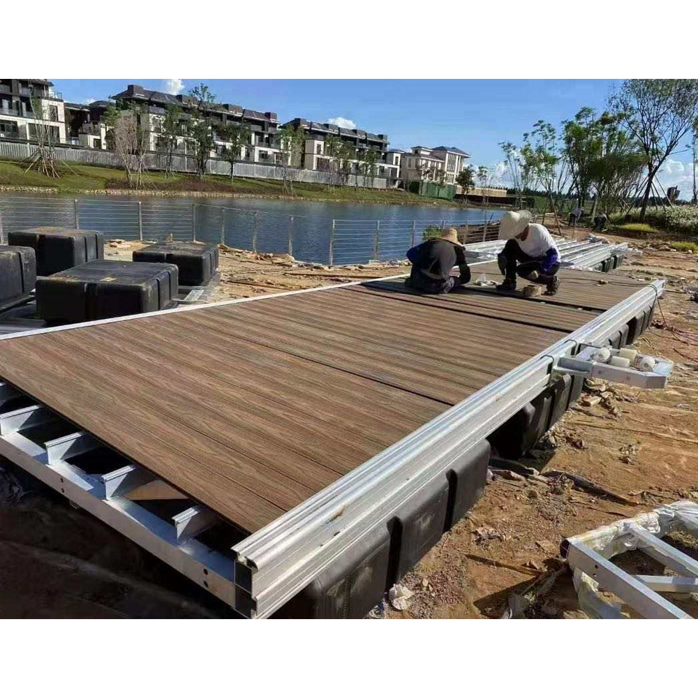 Aluminum Floating Dock and Pe Pontoon Box Customized Marina Engineering Floating Jetty