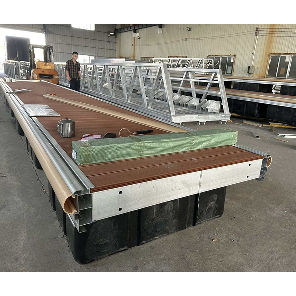 Aluminum Floating Dock and Pe Pontoon Box Customized Marina Engineering Floating Jetty