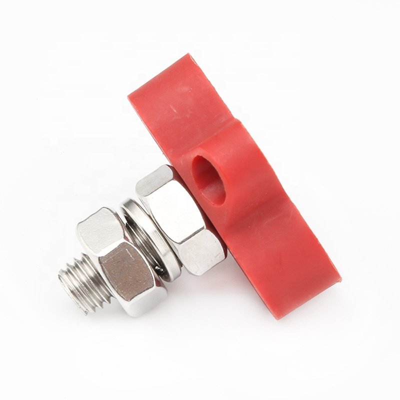 M6 M8 M10 Bus Bar Single Stud Battery Junction Post Terminal Block Busbar Fixed Wiring Bolt for Car Modify RV Yacht Retrofit