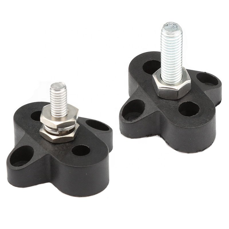 M6 M8 M10 Bus Bar Single Stud Battery Junction Post Terminal Block Busbar Fixed Wiring Bolt for Car Modify RV Yacht Retrofit