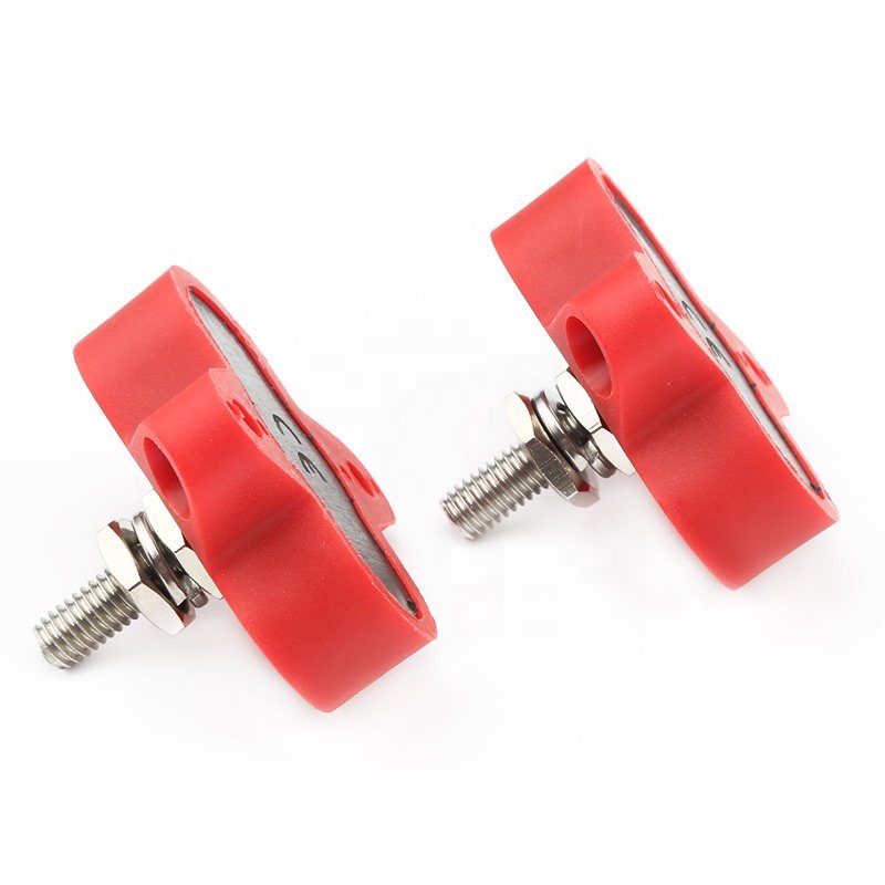 M6 M8 M10 Bus Bar Single Stud Battery Junction Post Terminal Block Busbar Fixed Wiring Bolt for Car Modify RV Yacht Retrofit