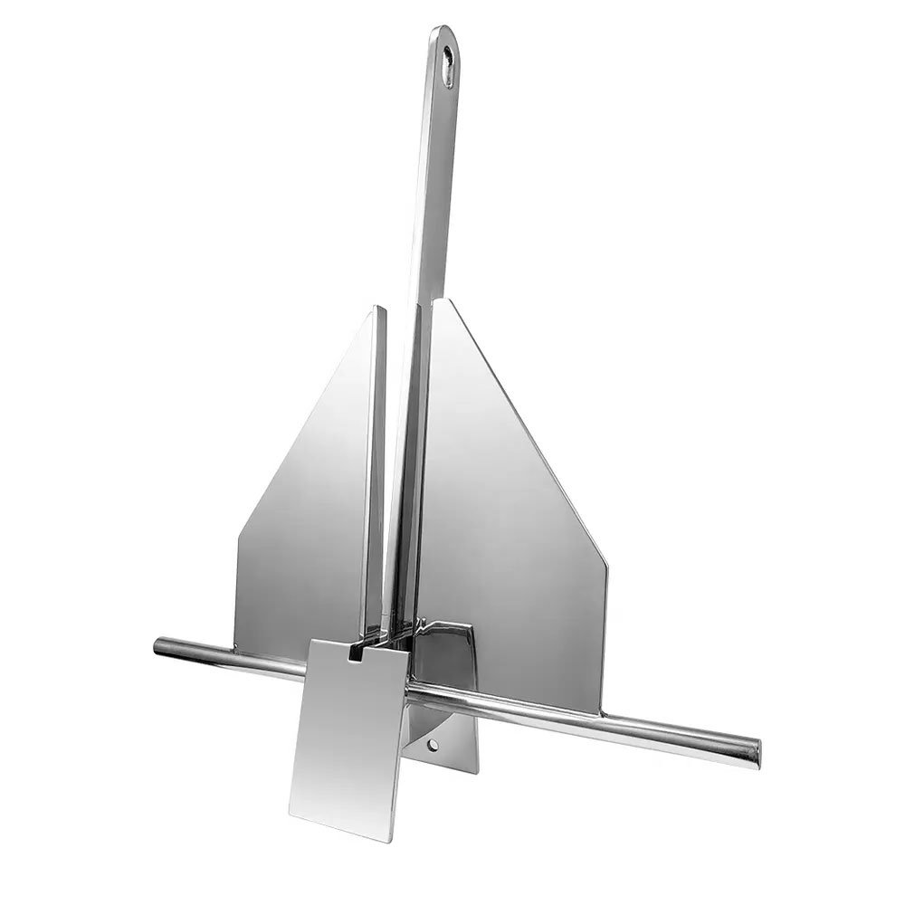 Custom Hot-Dipped Galvanized Boat Anchor Fluke Style Anchor Boat Danforth Anchor for Pontoon, Sail, Small Boat