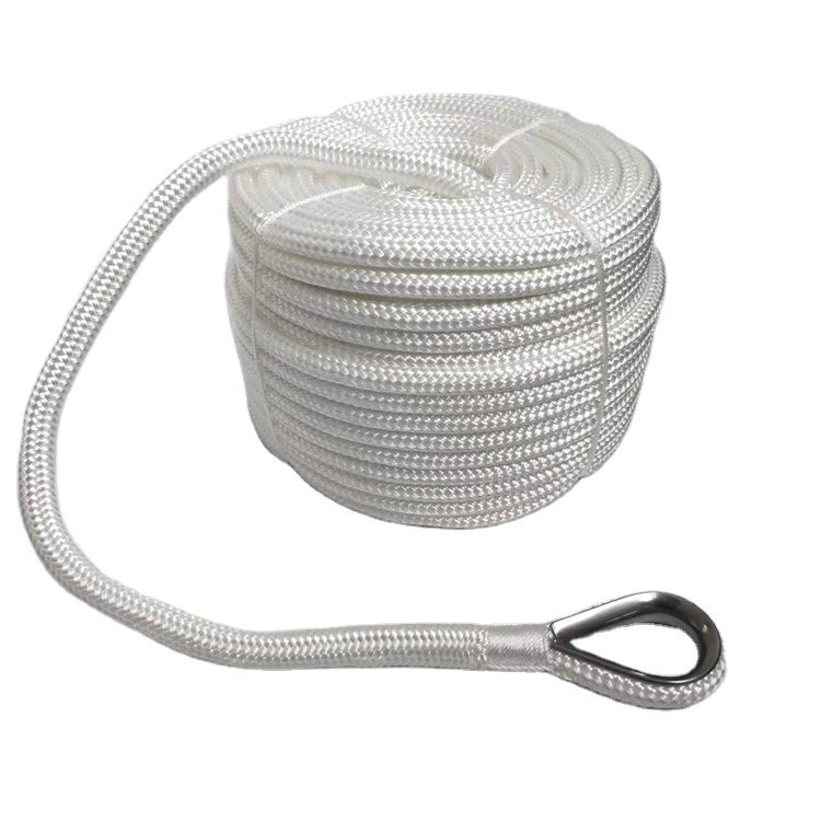 1/4 5/16 3/8 1/2 5/8 3/4 Inch Nylon Double Braided Flat Rope for Anchoring and Mooring Lines and Marine Supplies