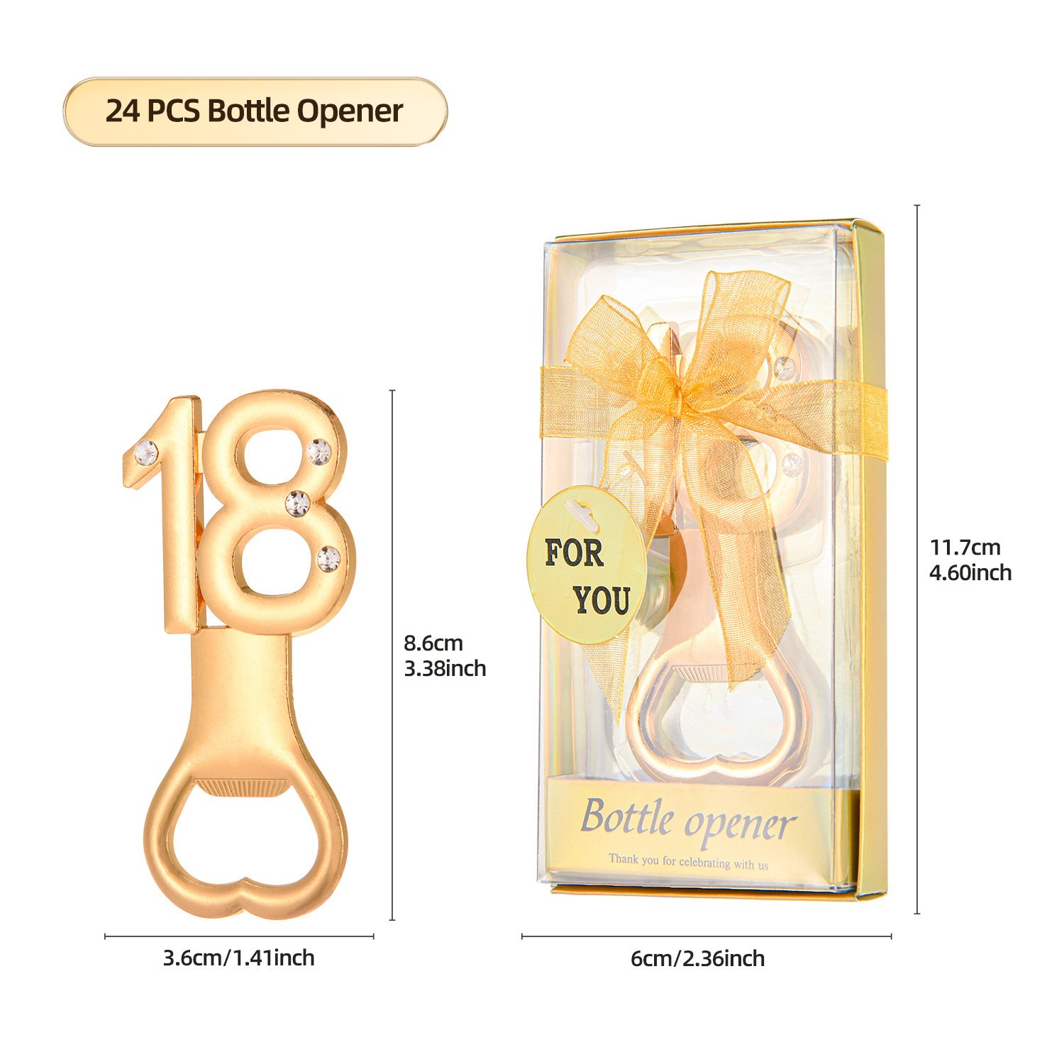 Xun Xin 18 30 40 50 Number Shape Opener Metal Beer Opener Age Birthday Party Opener Wedding Anniversary Souvenir Gift Bar Tool
