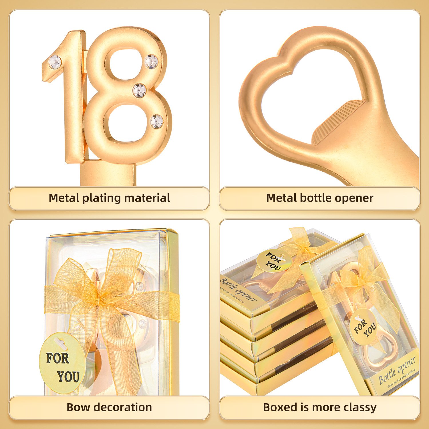 Xun Xin 18 30 40 50 Number Shape Opener Metal Beer Opener Age Birthday Party Opener Wedding Anniversary Souvenir Gift Bar Tool