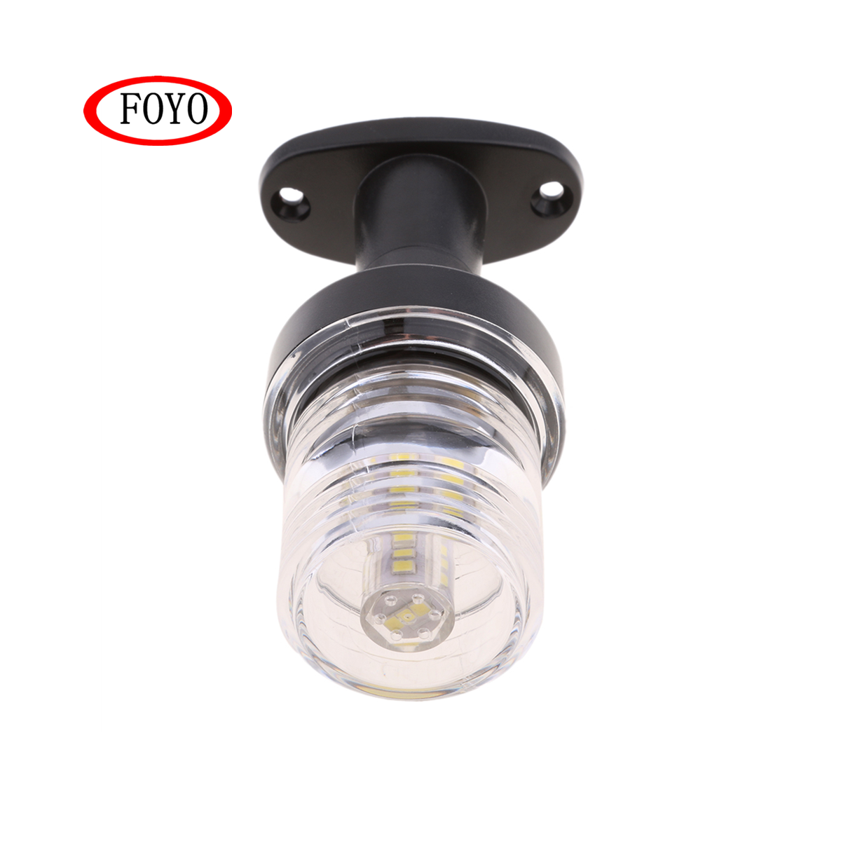 FOYO 12V LED Yacht Anchor Navigation Light Marine Signal Light with Plastic Steel Materials for Boats and Ships