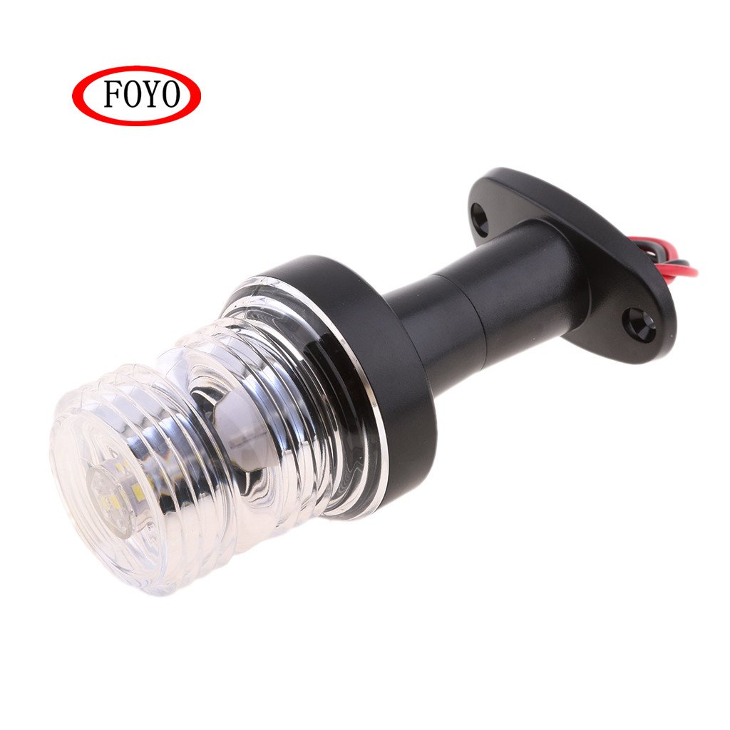 FOYO 12V LED Yacht Anchor Navigation Light Marine Signal Light with Plastic Steel Materials for Boats and Ships