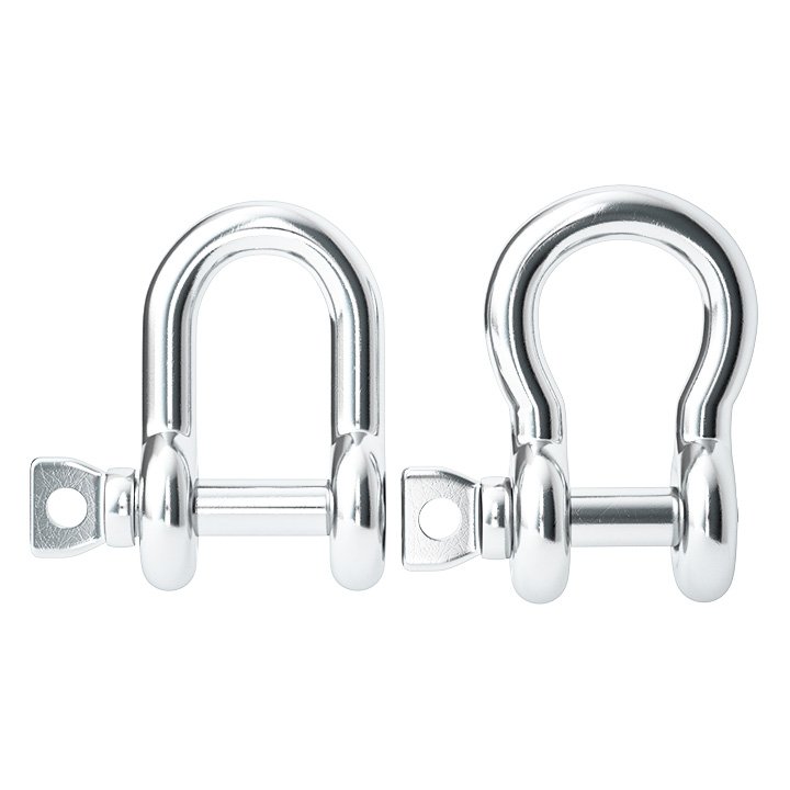 304 M3 M4 M5 Anchor Shackle Marine D-Shackle Lifting Hook U-shaped Horseshoe Buckle Stainless Steel Bow D Shackle