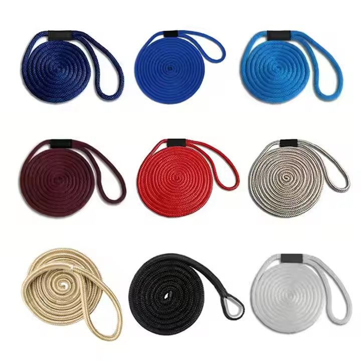 2023 Top Selling Dock Lines Ropes Boat Accessories Double Braided Nylon Dock Line