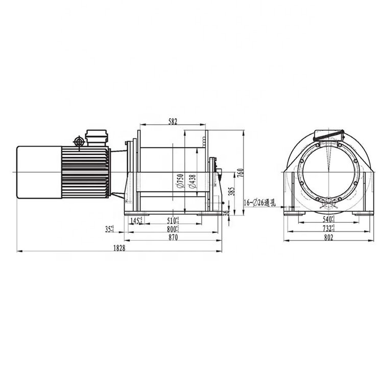 Best Price 25 Ton Hydraulic Winch Boat Anchor Winch Fish Winch