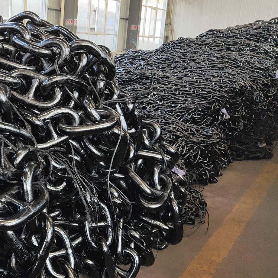 Steel Ring Stud Anchor Chain for Mooring Marine & Hatch Board Durable Marine Anchoring Solution