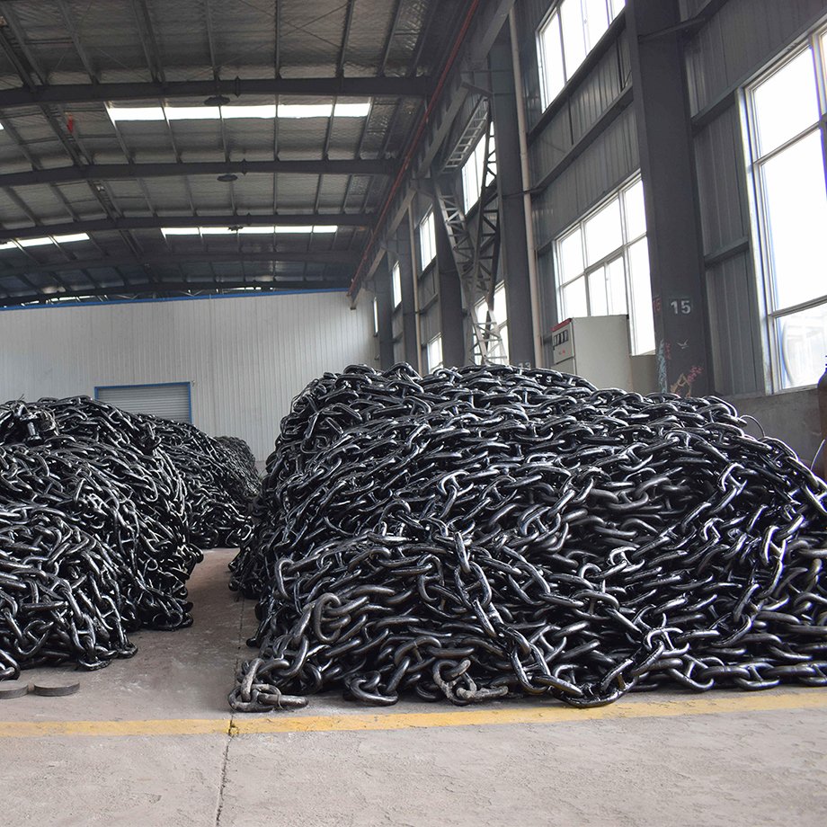 Steel Ring Stud Anchor Chain for Mooring Marine & Hatch Board Durable Marine Anchoring Solution