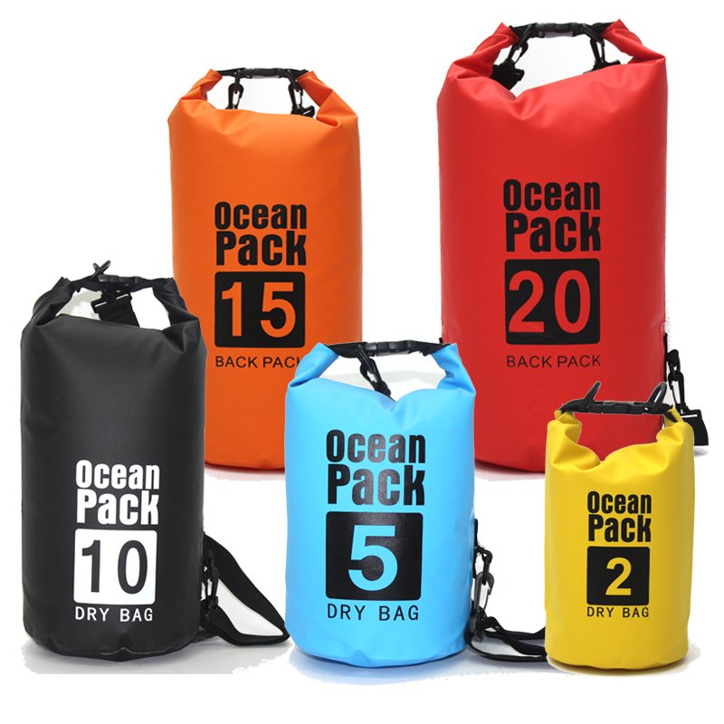 OEM Waterproof Dry Bag Customization Cylinder Anchor Backpack Ocean Pack Sack 2L 3L 5L 10L 20L 30L for Kayaking Outdoor Camping