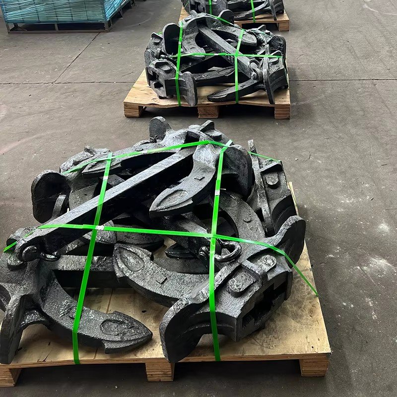 125 Kgs Hall Anchor Japan Stockless Marine Boat Anchor with Shackle Black Painted Spek Anchor