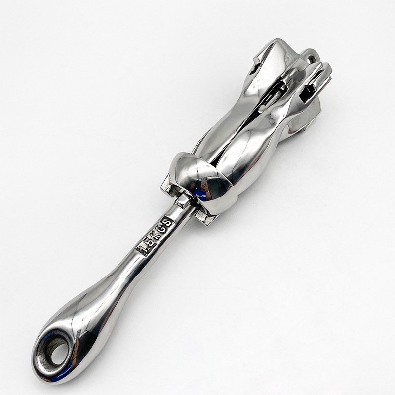 Marine Casting Yacht Docking Boat 316 Stainless Steel 6kg Folding Grapnel Anchor