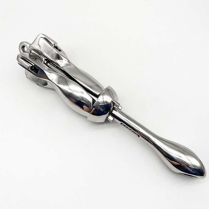 Marine Casting Yacht Docking Boat 316 Stainless Steel 6kg Folding Grapnel Anchor