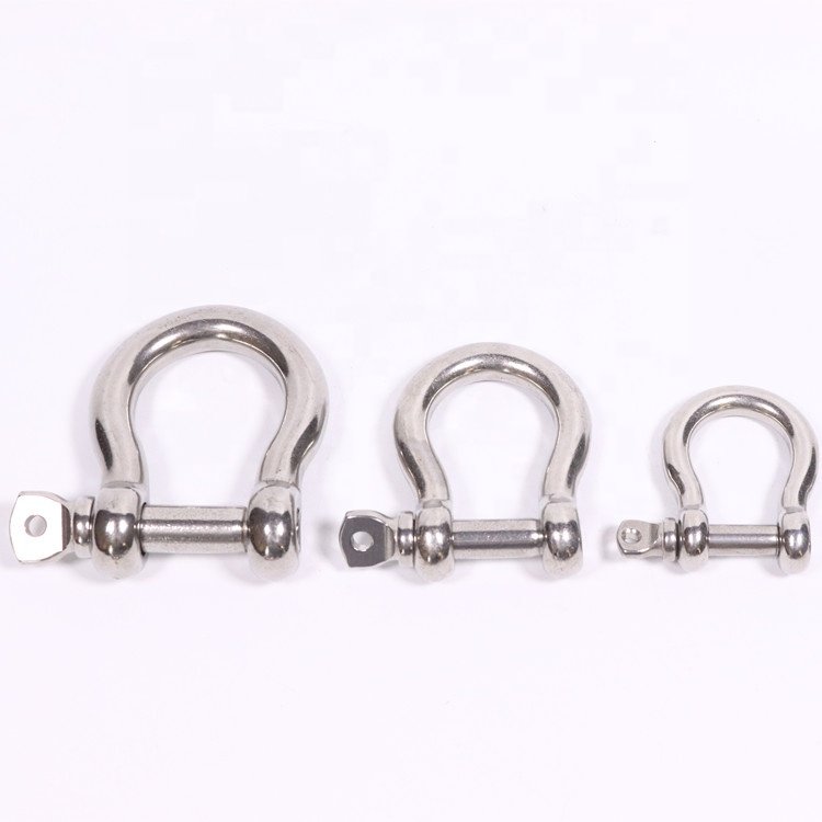 Stainless Steel Heavy Duty Bow Shape Screw Pin Anchor Shackle Load Clamp