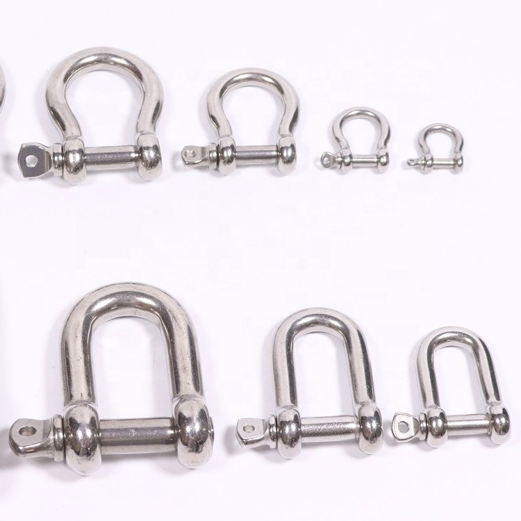 Stainless Steel Heavy Duty Bow Shape Screw Pin Anchor Shackle Load Clamp