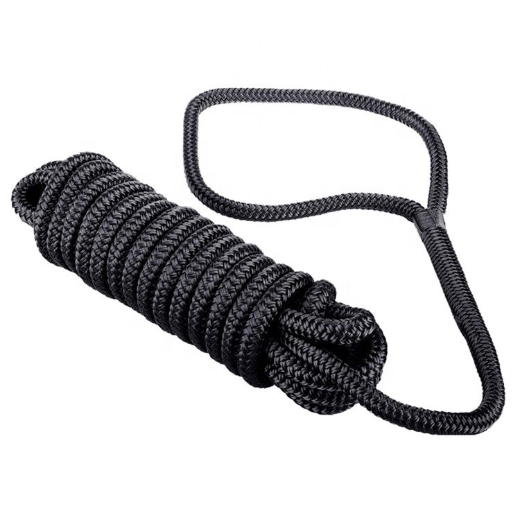 High Tensile 4 Pack PP Polyester Marine Towing Rope Double Braided Nylon Dock Line for Boats Mooring