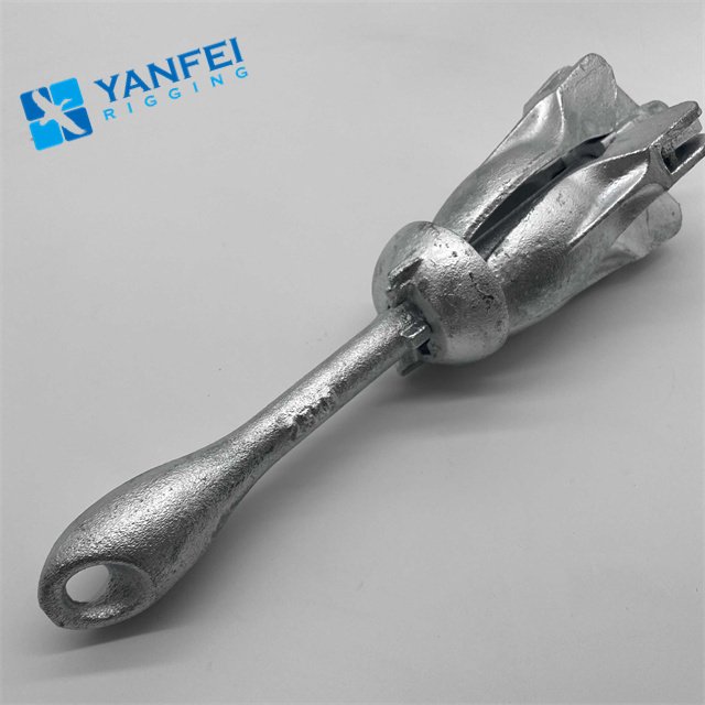Marine Hardware 0.7~15kg High Quality Carbon Steel Galvanized Folding Anchor for Boat Yacht Kayak