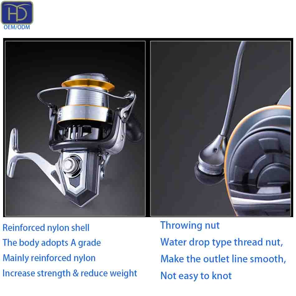 HYD OEM/ODM Wholesale AC3000 Inclined Cup Metal Line Anchor Long Throw Wheel Sea Free FishingTackle Samples FISHING REELS