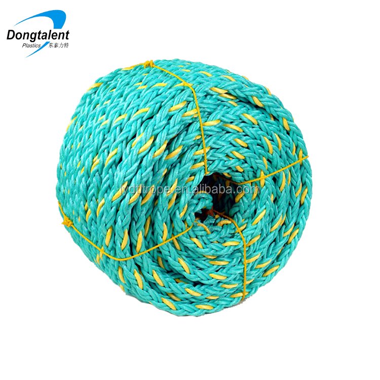 High Strength 8 Strand 80mm Mooring Anchor Rope pp Material Boat Nylon Rope White Color